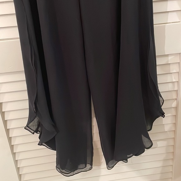 ST. JOHN Silk Side Slit Layered Dressy Pants - Picture 7 of 8